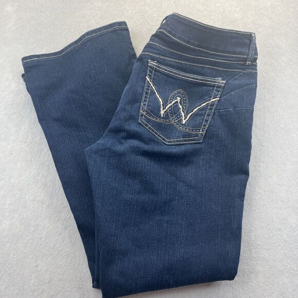 Wrangler Jeans Womens 15 / 16 32" Blue Denim Booty Up Technology Bootcut 10MWZBR - Picture 1 of 13
